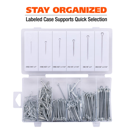 GreatNeck 68230 560-Piece Cotter Pin Assortment Additional Image 4