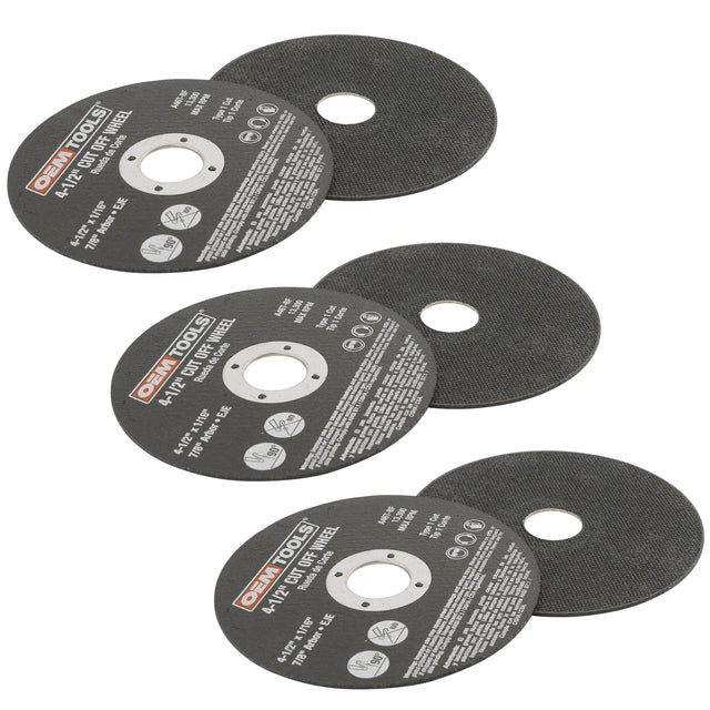 OEMTOOLS 26510 4.5X1/16X7/8 Cut Off Wheel - Pack of 6 Main Image