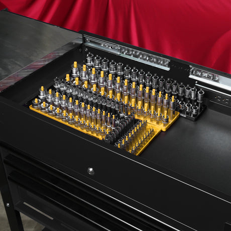 OEMTOOLS 22238 6 Piece SAE and Metric Socket Tray Set (Yellow and Black) Additional Image 10