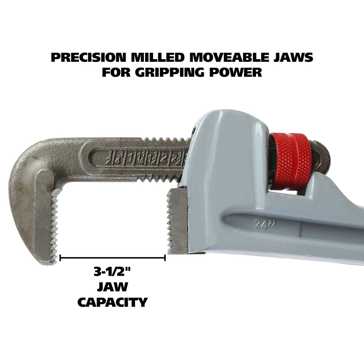 GreatNeck APW24 Aluminum Pipe Wrench (24 Inch) Additional Image 2