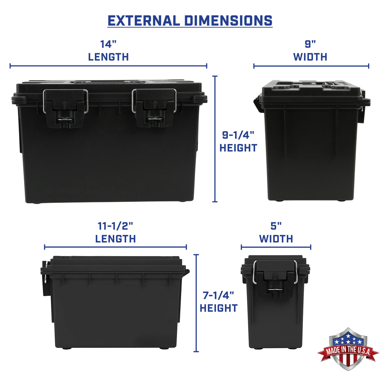 Sheffield 12706 XL 2PK Nested Field Box Set-Black Additional Image 1