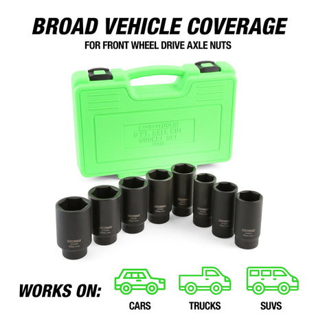 OEMTOOLS 37320 6 Pt. Axle Nut Socket Set Additional Image 6