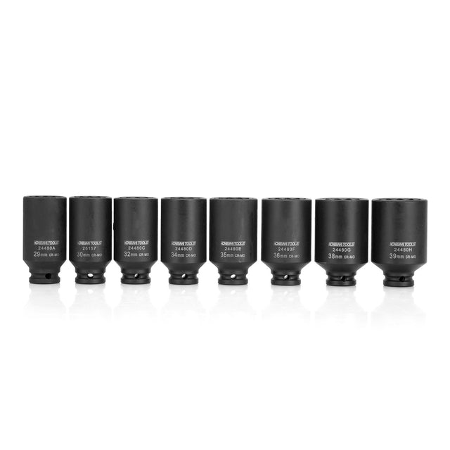 OEMTOOLS 24480 8 Piece 12 Pt. Axle Nut Socket Set Main Image