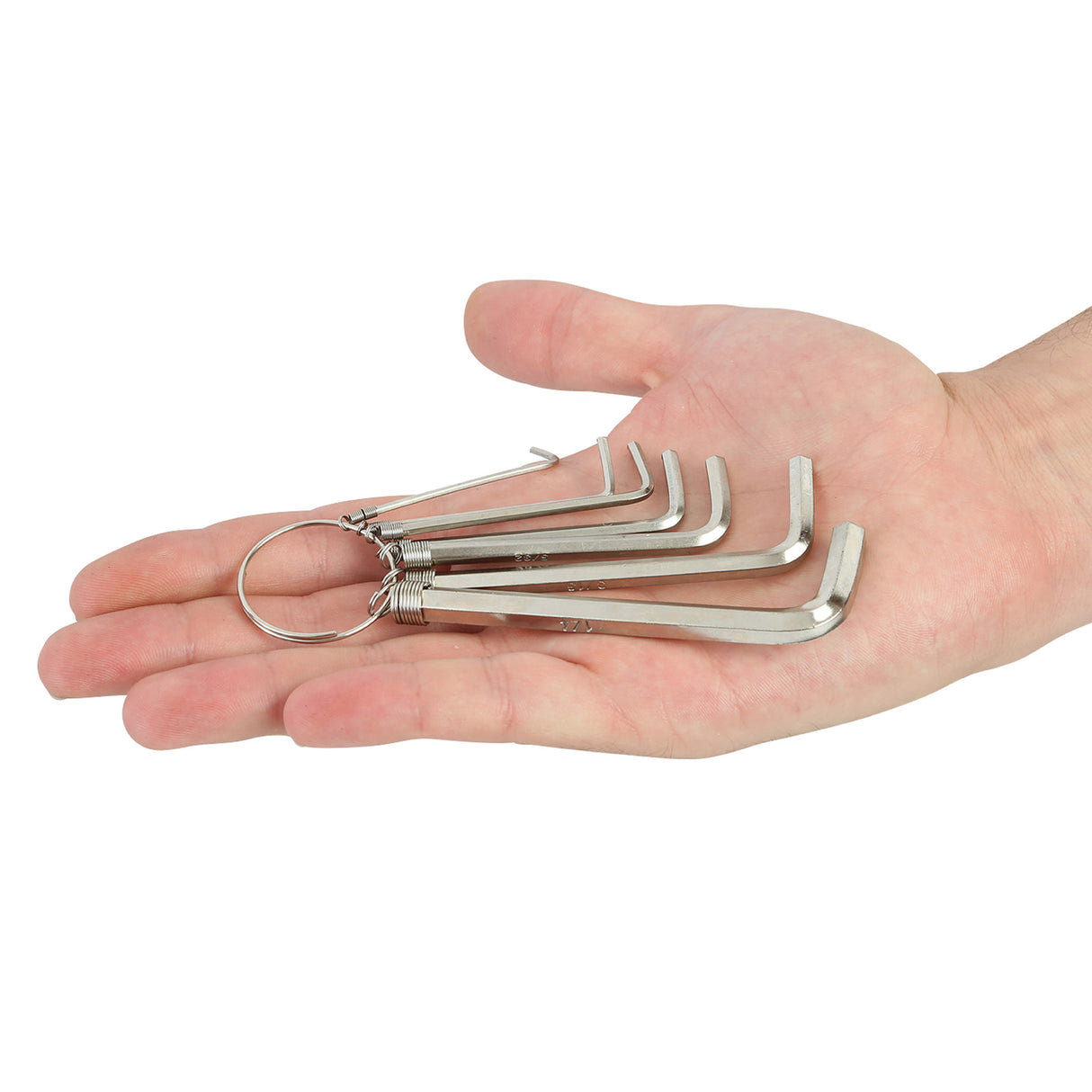 GreatNeck HKR7C Hex Key Wrench Set (7 Piece SAE) on Key Ring Additional Image 5