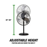OEMTOOLS 34887 20 Inch Oscillating Pedestal Fan Additional Image 3
