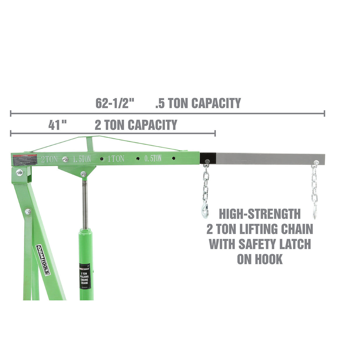 OEMTOOLS 24830 2 Ton Folding Engine Shop Crane Additional Image 4