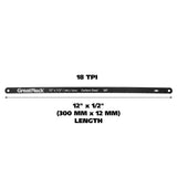 GreatNeck GF212 Standard Hacksaw Blades (12 Inch 18 TPI) – 2 Pack Additional Image 2
