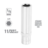 OEMTOOLS 22261 1/4 Inch Drive Deep Socket (11/32in.) Additional Image 1