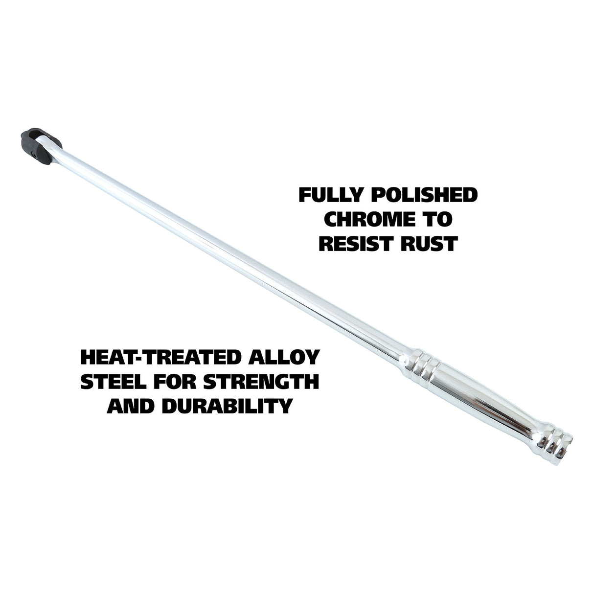 GreatNeck 38005 1/2in. Drive 24-Inch Breaker Bar with Flex Head Additional Image 2