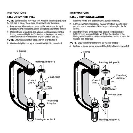 OEMTOOLS 37389 MANUAL FOR MASTER BALL JNT PRS Additional Image 3