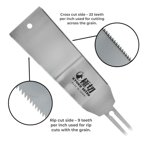 Kyoku Setsu 75004 Japenese Ryoba Double-Edged Pull Cut Replacement Blade Additional Image 1