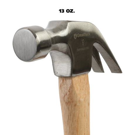 GreatNeck M13C Curved Claw Hammer (13 Oz.) with Hardwood Handle Additional Image 2