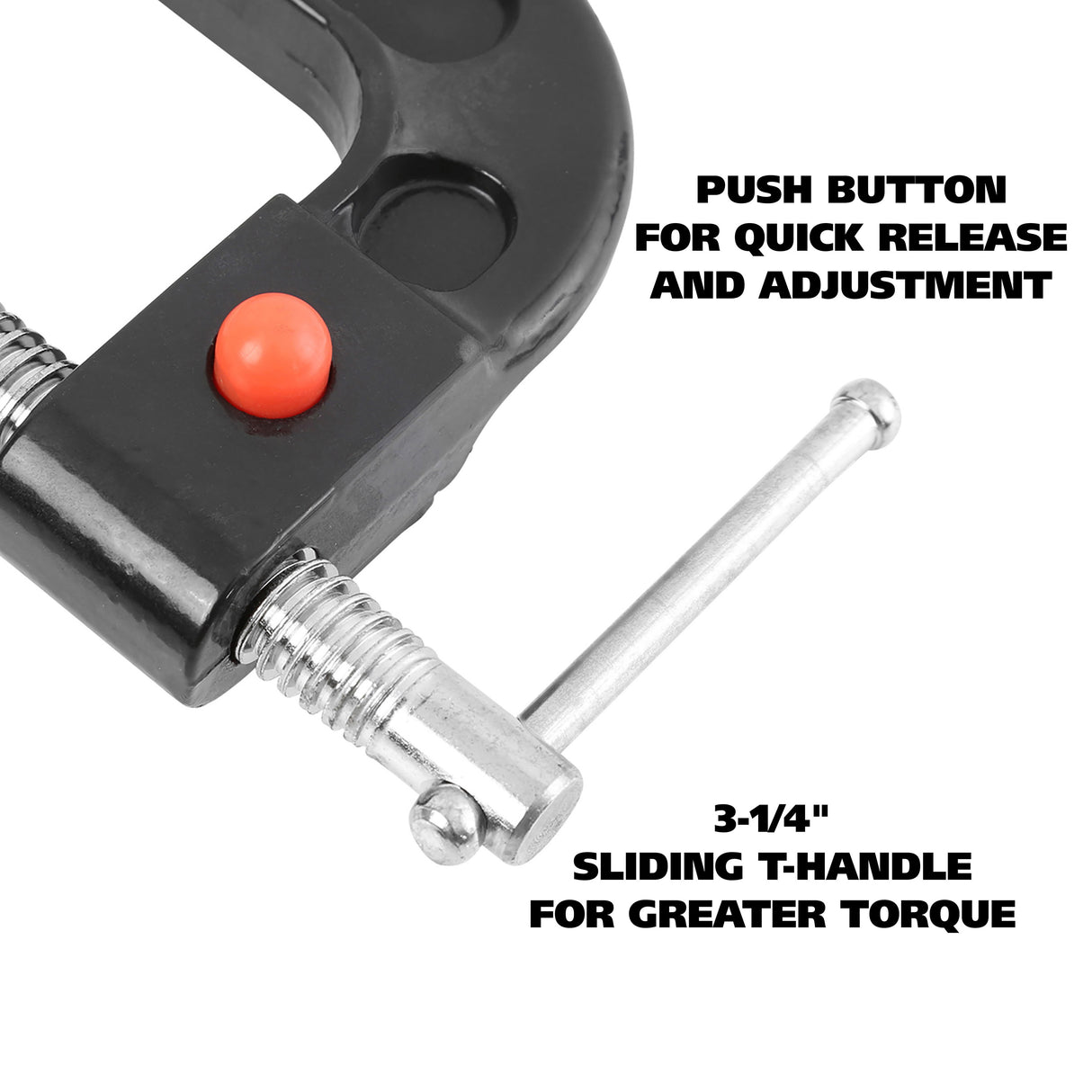 GreatNeck QRCC4 Quick Release C-Clamp (4 Inch) Additional Image 3