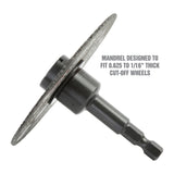OEMTOOLS 26528 10 Piece Cut Off Wheel Set with Mandrel Additional Image 3