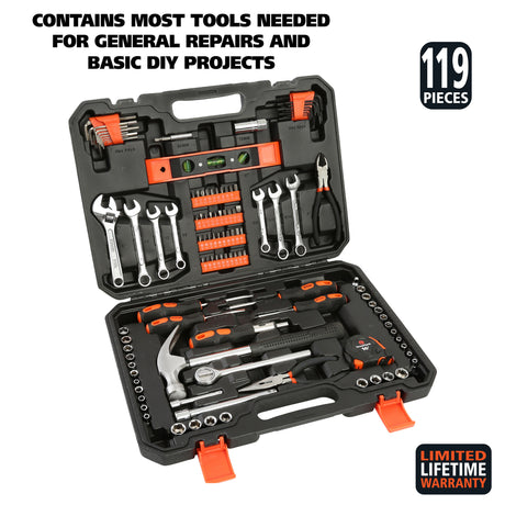 GreatNeck TK119 119 Piece Home and Garage Tool Set Additional Image 1