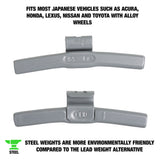 OEMTOOLS 23276 55 gm. FN Style Steel Wheel Weight - 1 Box of 25 Additional Image 1
