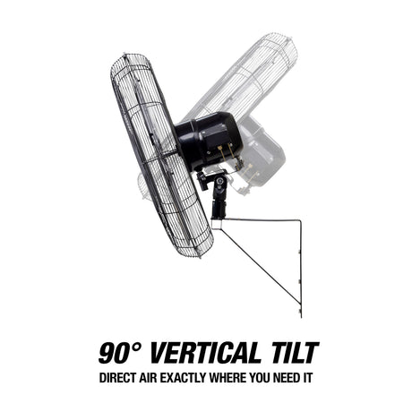 OEMTOOLS 34884 24in. Outdoor Oscillating Wall Mount Fan Additional Image 4