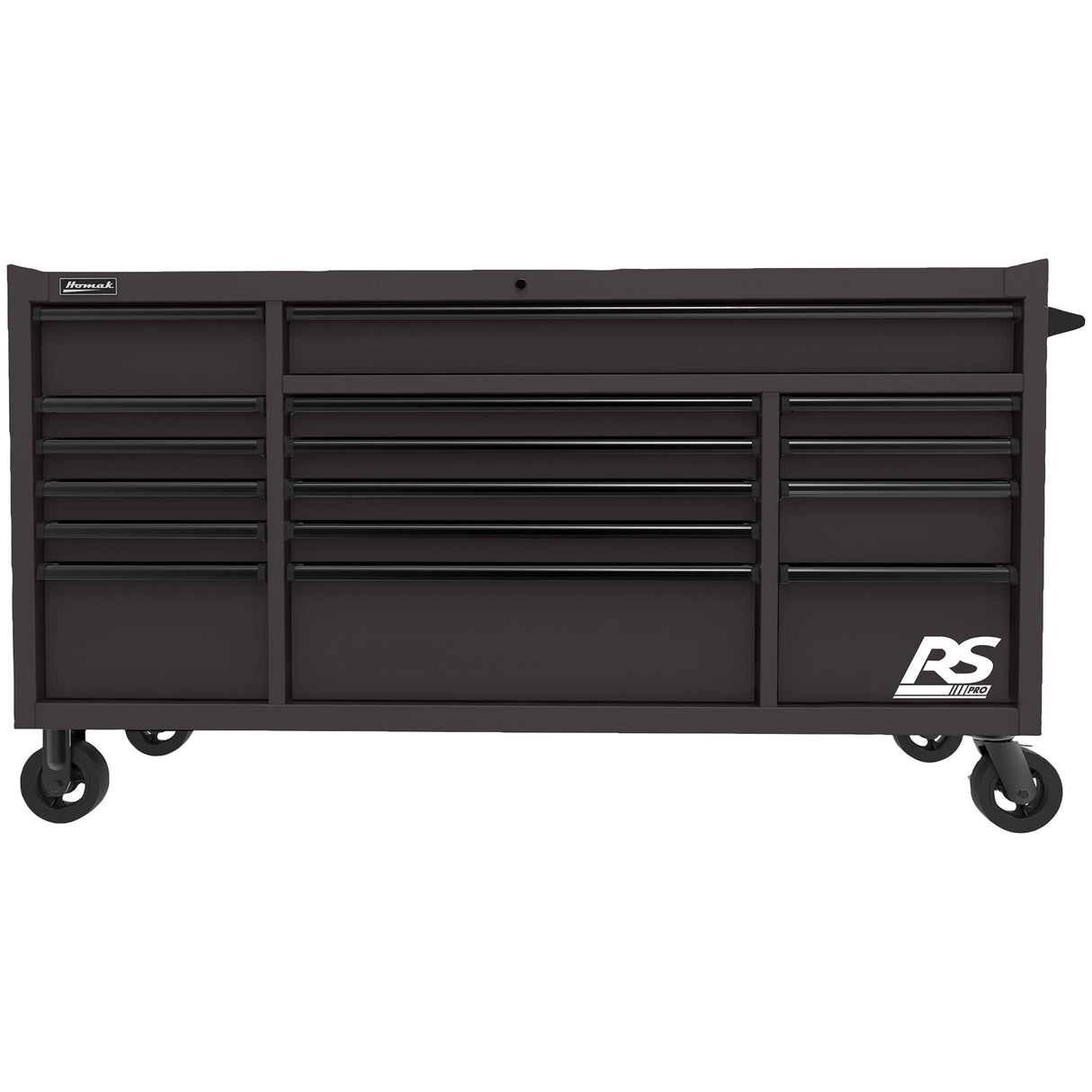 Homak 72in. RS Pro 16 Drawer Roller Cabinet-Black Main Image