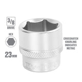 OEMTOOLS 22297 3/8 Inch Drive 6 Pt. Socket (23 mm) Additional Image 1