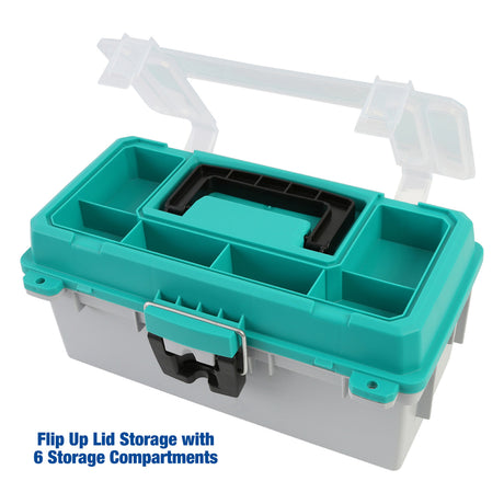 Sheffield 12671 13in. Tackle Box-Teal/Gray Additional Image 5
