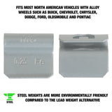 OEMTOOLS 23217 0.25 Oz. MC Style Steel Wheel Weight - 1 Box of 25 Additional Image 1