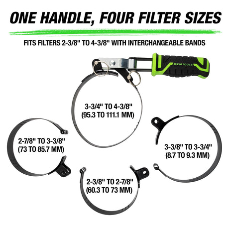 OEMTOOLS 87116 4-in-1 Swivel Oil Filter Wrench Additional Image 1