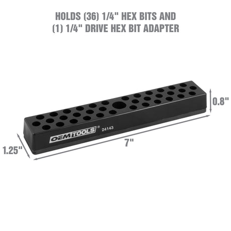 OEMTOOLS 24143 36-Piece Magnetic Hex Bit Holder (Black) Additional Image 1