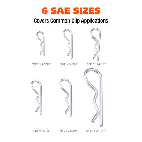 GreatNeck 68222 150-Piece Hitch Clip Assortment Additional Image 4
