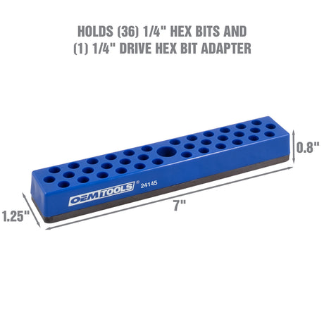OEMTOOLS 24145 36-Piece Magnetic Hex Bit Holder (Blue) Additional Image 1