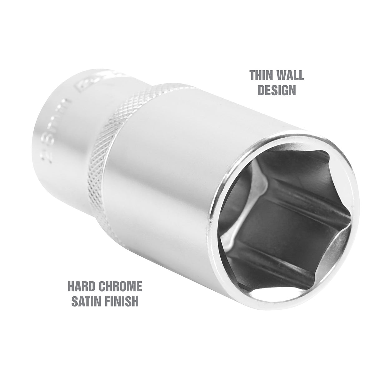 OEMTOOLS 22456 1/2 Inch Drive 6 Pt. Deep Wall Socket (28 mm) Additional Image 2