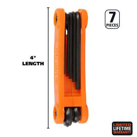 GreatNeck HEK7M Folding Hex Key Set (7 Piece Metric) Additional Image 1