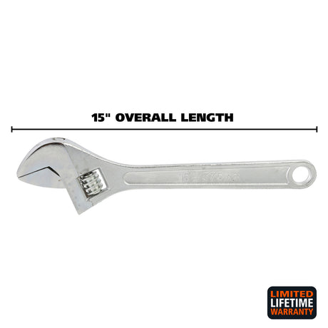 GreatNeck AW15B Adjustable Wrench (15 Inch) Additional Image 1
