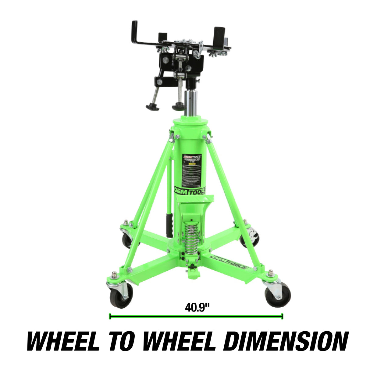 OEMTOOLS 26842 1 Ton 2 Stage Telescoping Transmission Jack Additional Image 7