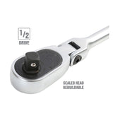 OEMTOOLS 22921 1/2 Inch Drive Ratchet with Long Handle and Flexible Head (17-1/2 Inch) Additional Image 2