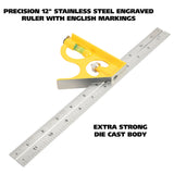 GreatNeck CS12C Professional 12in. English Combination Square Additional Image 2