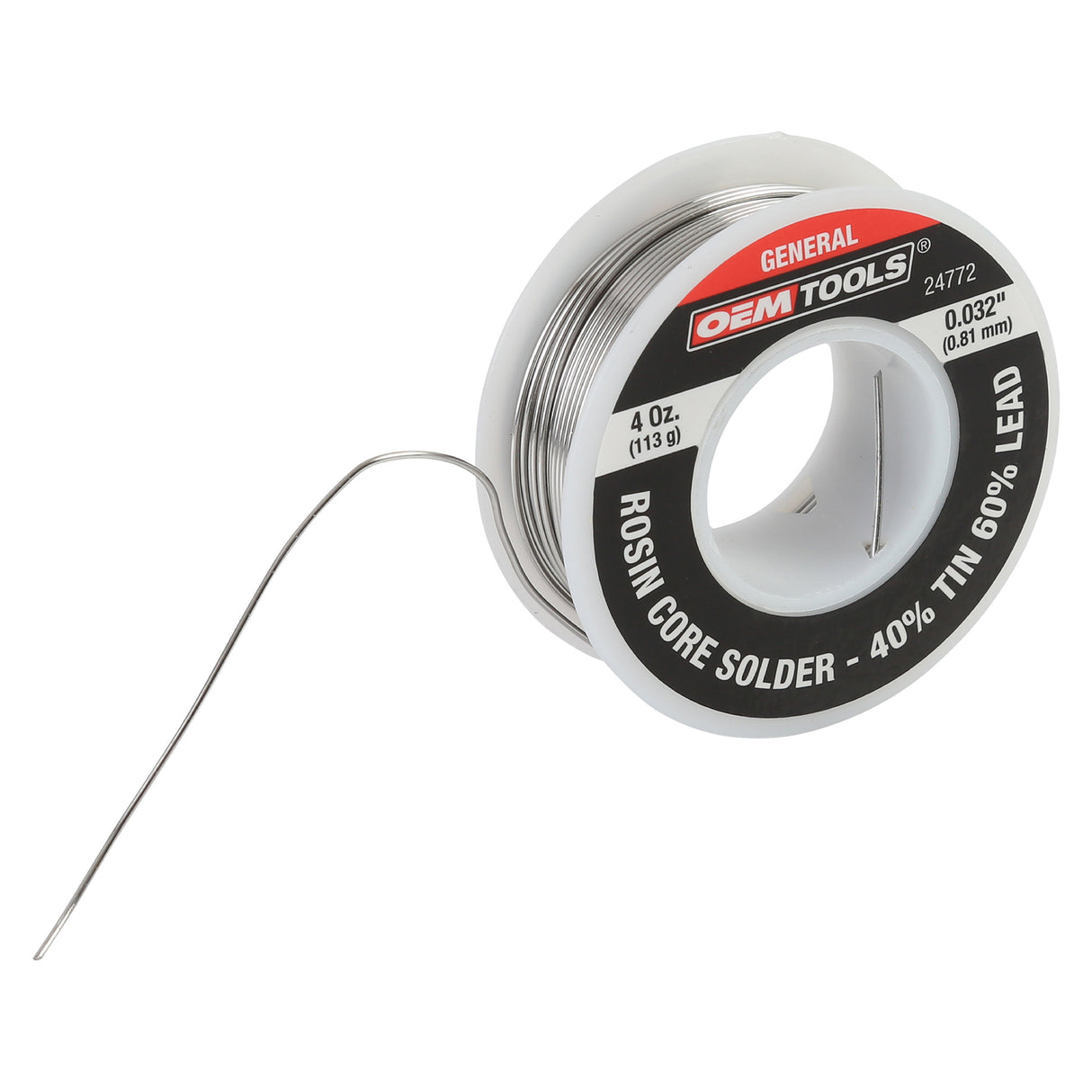 OEMTOOLS 24772 Rosin Core Soldering Wire – 40% Tin, 60% Lead Main Image