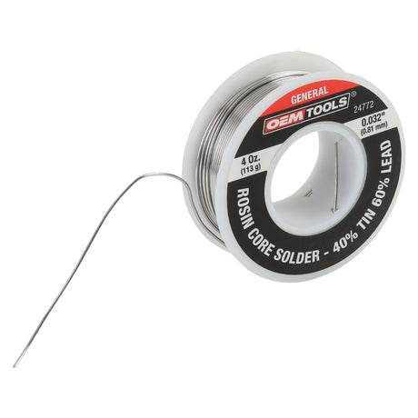 OEMTOOLS 24772 Rosin Core Soldering Wire – 40% Tin, 60% Lead Main Image