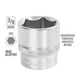 OEMTOOLS 22299 3/8 Inch Drive 6 Pt. Socket (25 mm) Additional Image 1