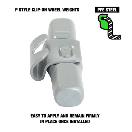 OEMTOOLS 23226 1.25 Oz. P Style Steel Wheel Weigh t- 1 Box of 25 Additional Image 2