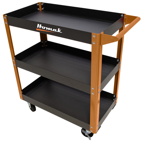Homak HOMOB06030031 30in. 3-Tier Metal Service Cart Additional Image 9
