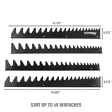 OEMTOOLS 22219 40 Wrench Magnetic Organizing Rails-Black Additional Image 1