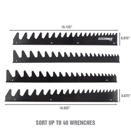 OEMTOOLS 22219 40 Wrench Magnetic Organizing Rails-Black Additional Image 1
