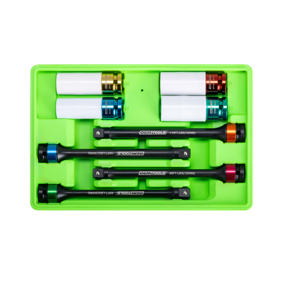 OEMTOOLS 24228 8 Piece Torque Limiting Extension & Thin Wall Socket Set Additional Image 6