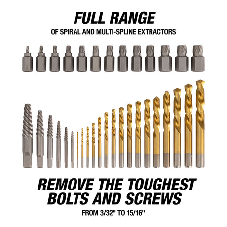 OEMTOOLS 24377 35 Piece Master Screw Extractor and Drill Bit Set Additional Image 1
