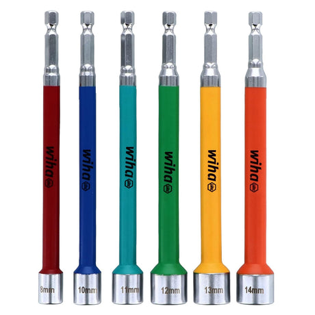 Wiha Tools 70487 6 Pc. Color Coded Magnetic Nut Setter Metric Set Main Image