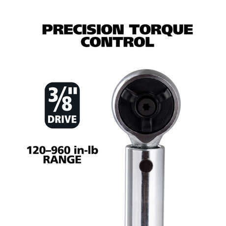 GreatNeck MATW1 3/8 Drive Click Style Torque Wrench (120-960 In/Lb.) Additional Image 1