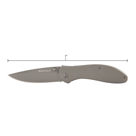 Sheffield 12169 Berda Steel 3in. Drop Point Assisted Opening Knife Additional Image 2