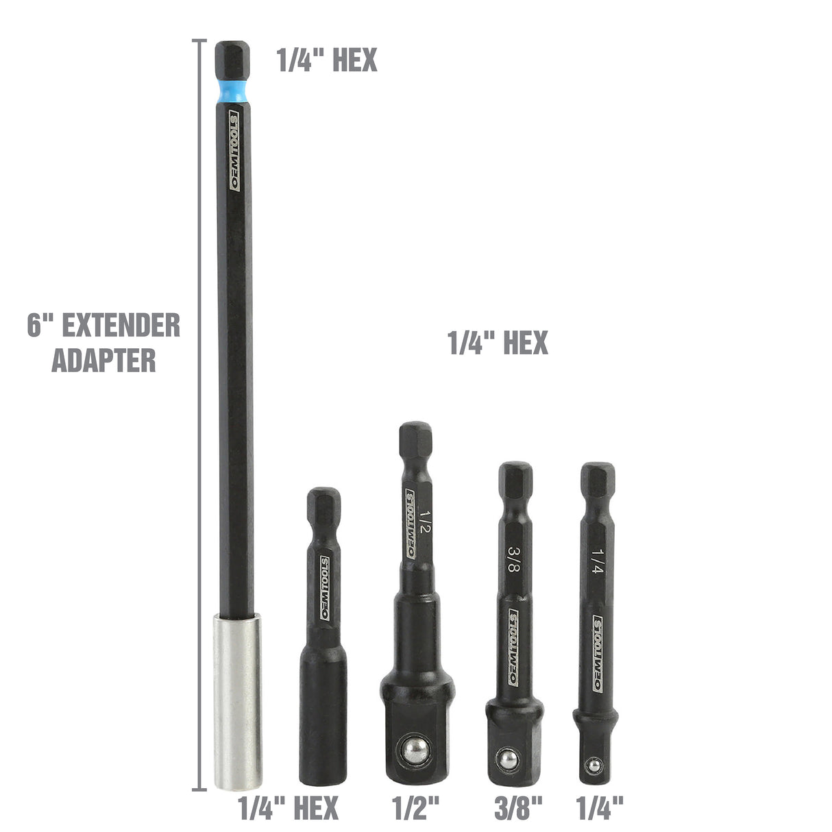 OEMTOOLS 26525 5 Pc. Impact Driver Bit Set Additional Image 1