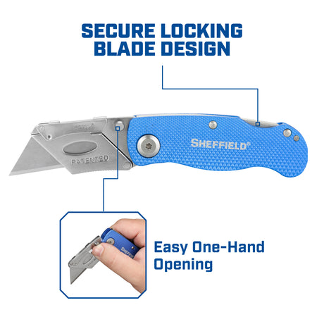Sheffield 12117 Folding Lock Back® Utility Knives - 2 Pack Additional Image 4