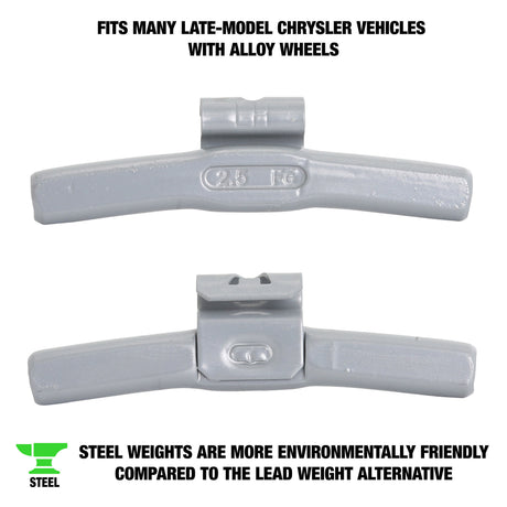 OEMTOOLS 23304 2.5 Oz. LH Style Steel Wheel Weight - 1 Box of 25 Additional Image 1